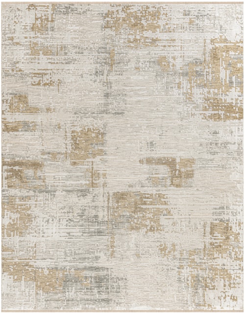 9'10" X 13' Ivory Multicolor Rectangle Rug