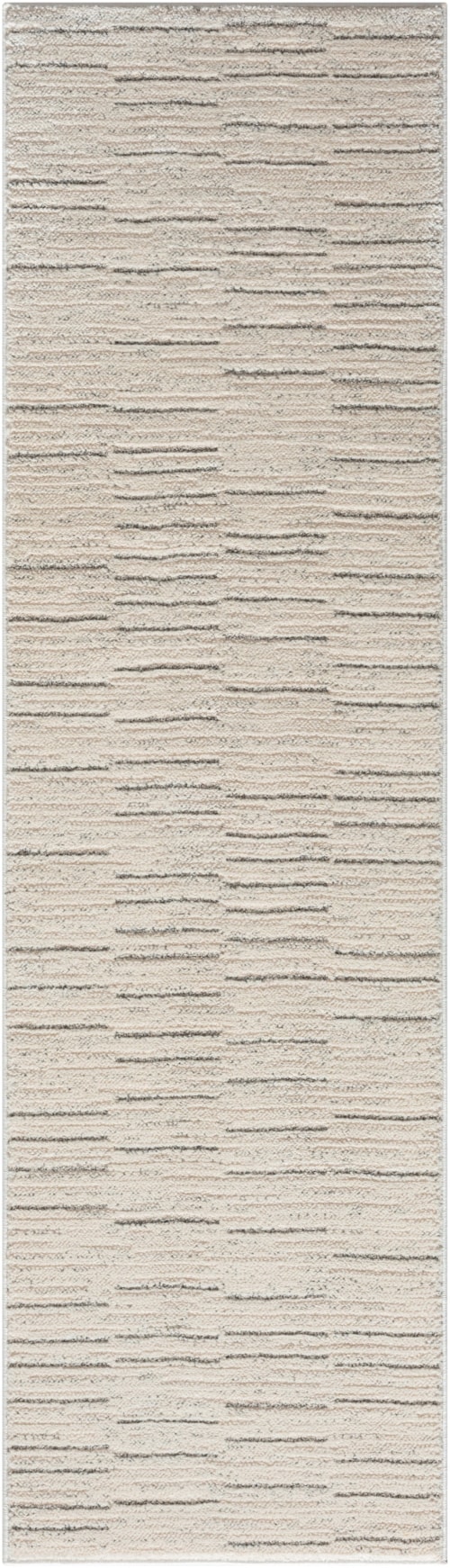 2'2" x 7'6 Ivory Grey Runner Rug