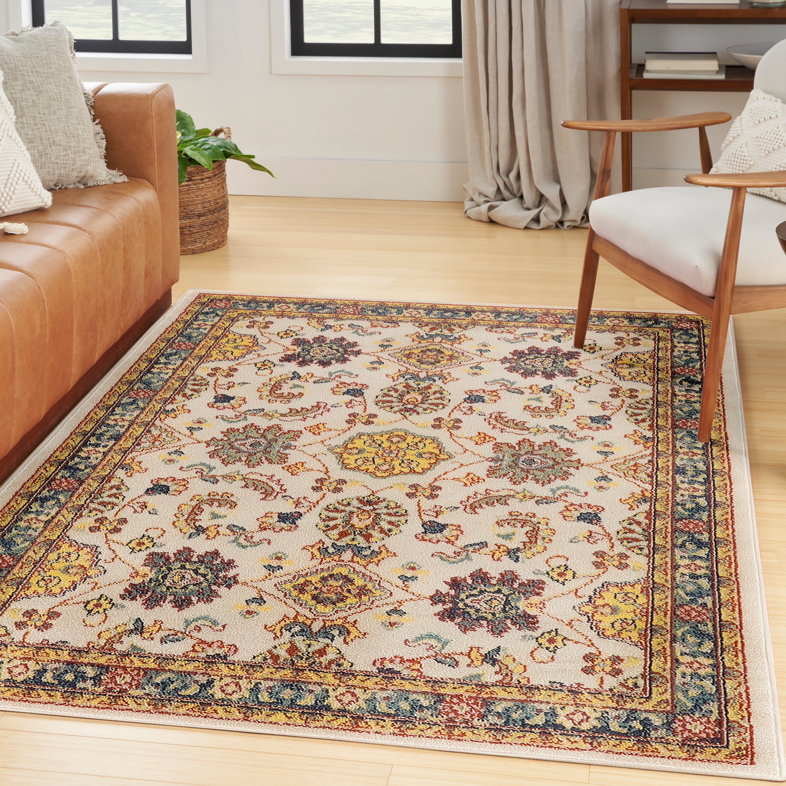 4' x 6' Ivory Gold Vintage Rug