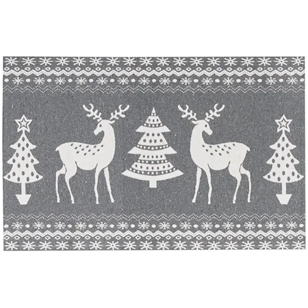 Tybee 2' X 3' Grey Ivory Seasonal Indoor Rug