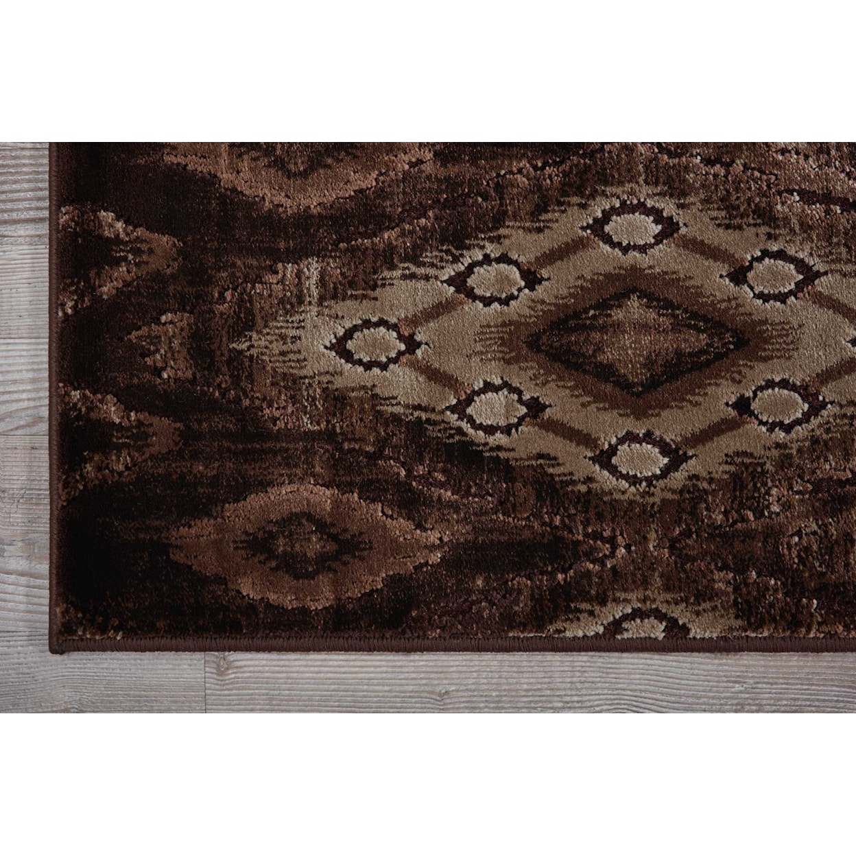 Nourison Karma 9'3" x 12'9" Chocolate Vintage Rug