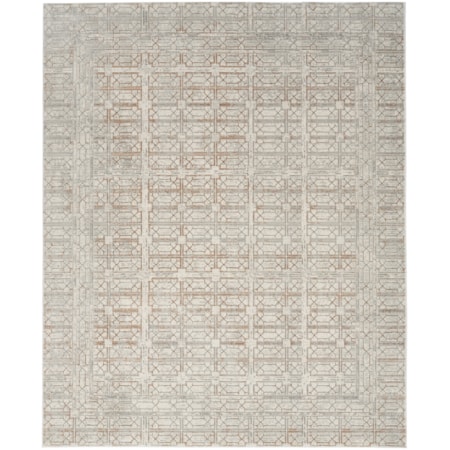 7'10" x 9'10" Ivory Beige Modern Rug