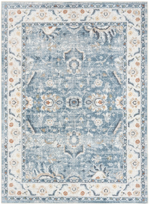5'3" X 7' Blue Rectangle Rug
