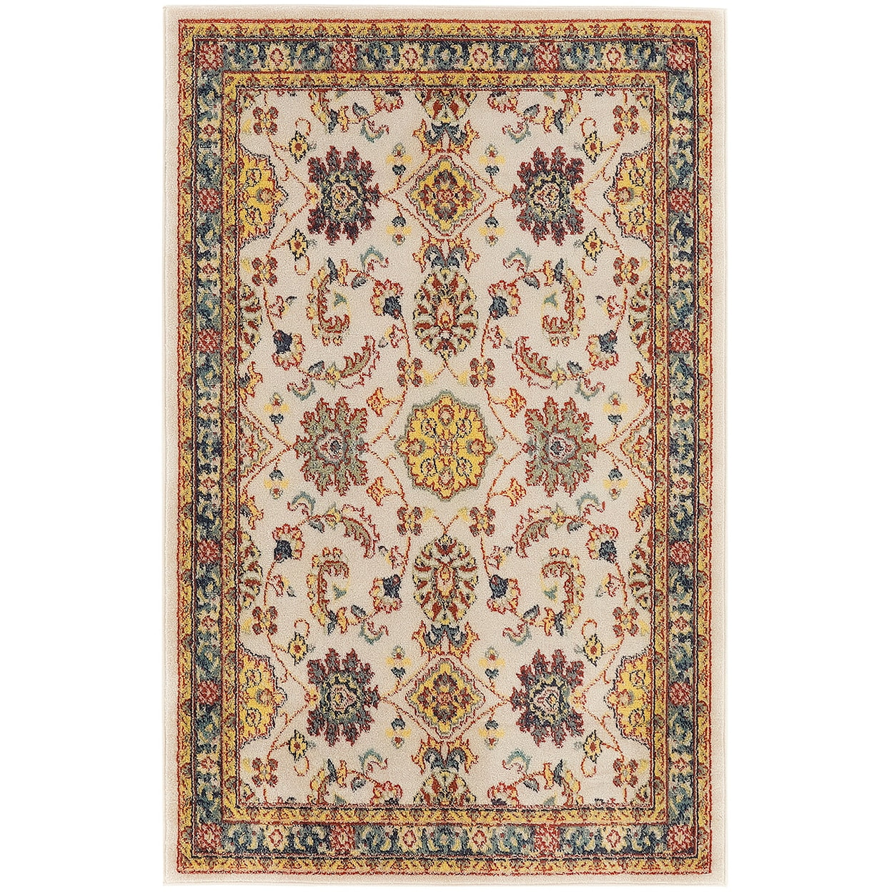 Nourison Nourison Essentials 4' x 6' Ivory Gold Vintage Rug