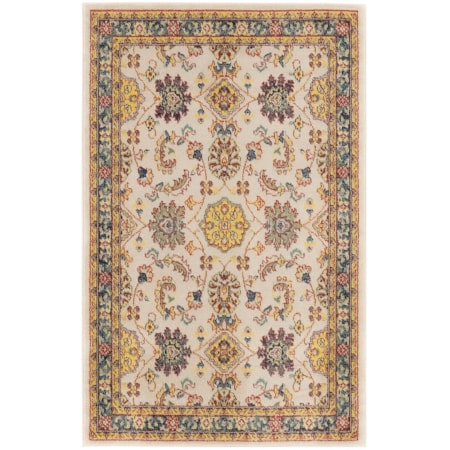 4' x 6' Ivory Gold Vintage Rug