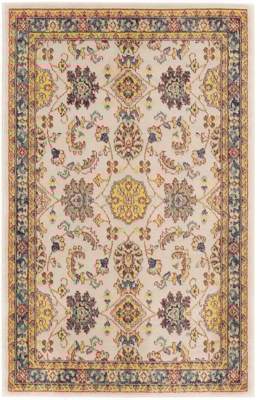 Essentials 4' X 6' Ivory Gold Vintage Rug