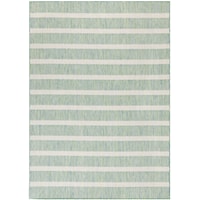 9' x 12' Blue Green Ivory Rectangle Rug