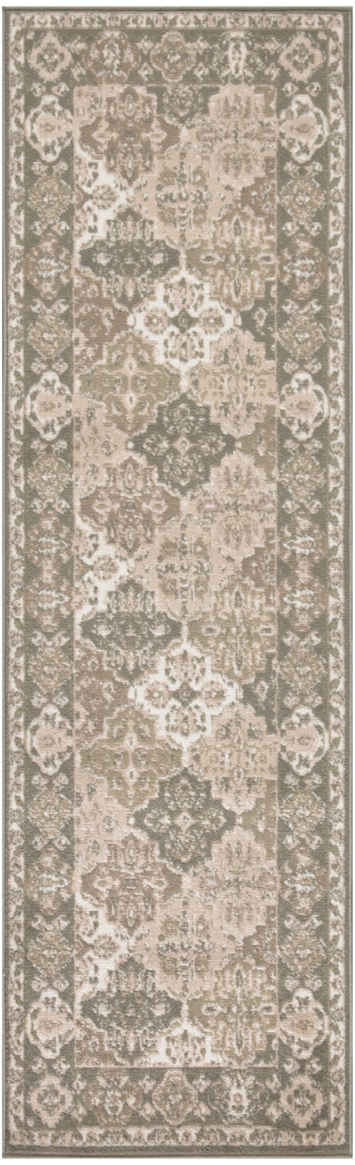 Grafix 2'3" X 7'6" Green Vintage Indoor Rug