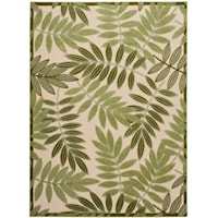 Aloha 6' X 9' Ivory Green Outdoor Rug