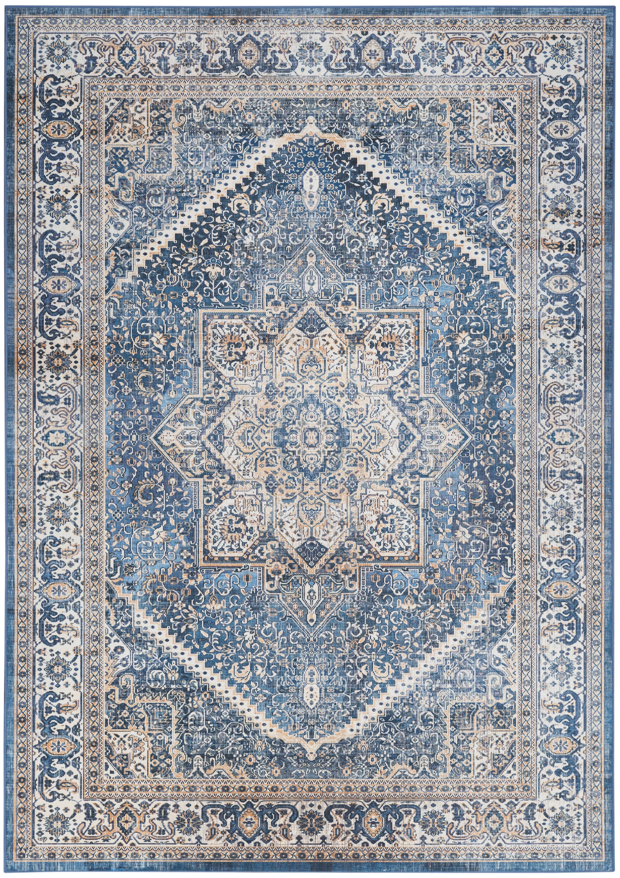 5' x 7' Blue Rectangle Rug