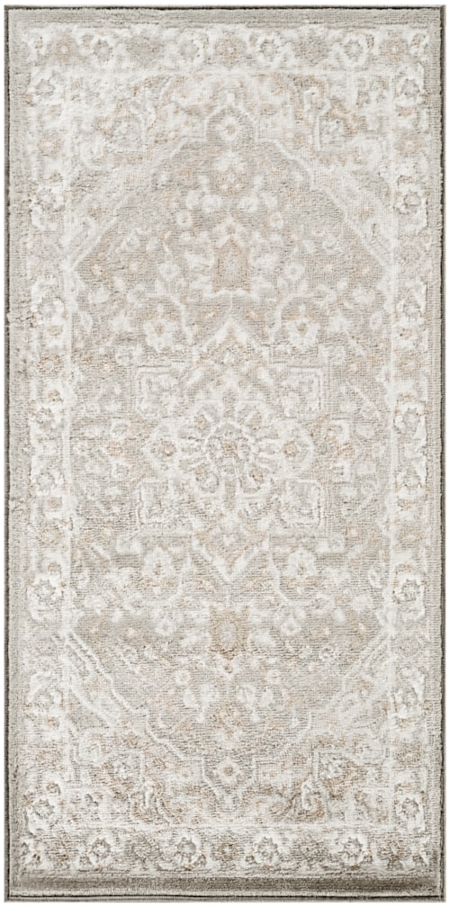 2' X 4' Light Grey Rectangle Rug