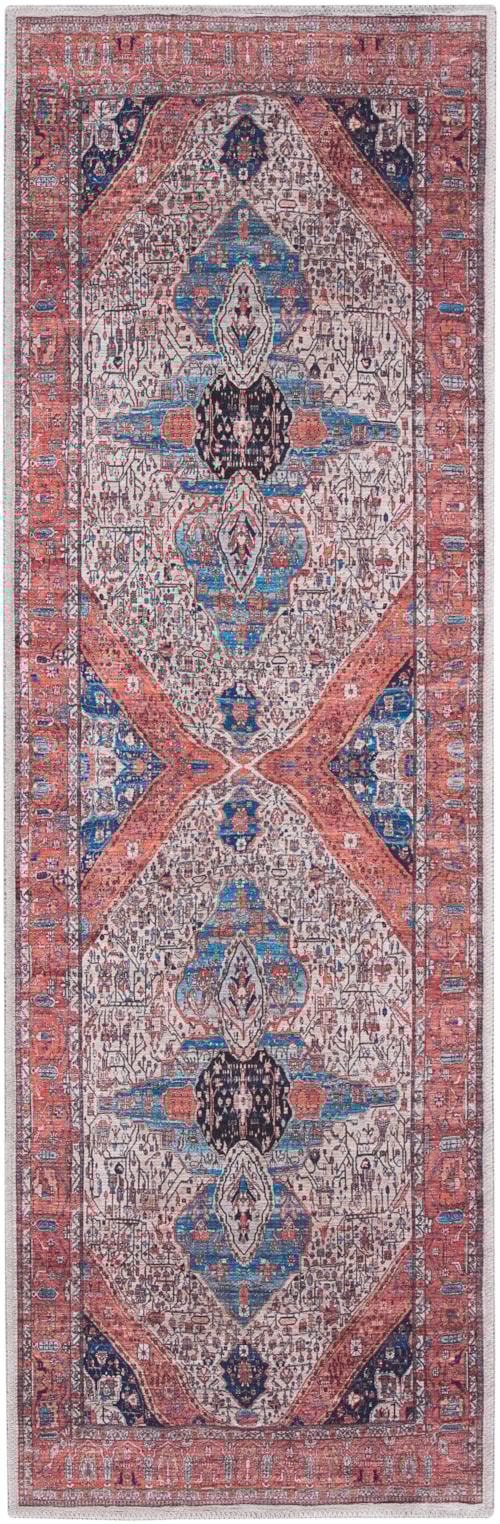 2' x 6' Runner Ivory Brick Rug