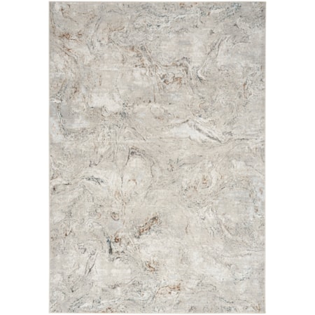 5'3" x 7'3" Grey Multicolor Modern Rug