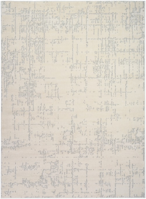 5'3" X 7'3" Ivory Grey Rectangle Rug