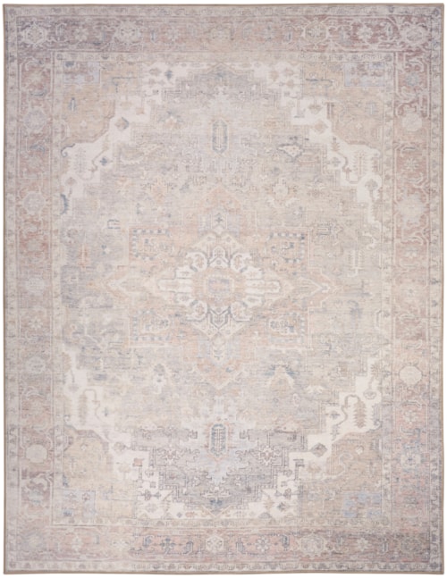 7'10" X 9'10" Light Blue Rectangle Rug