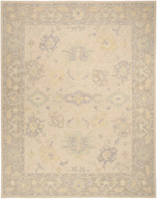 8'6" X 11'6" Ivory Taupe Rectangle Rug