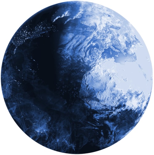 5' Round Blue Round Rug