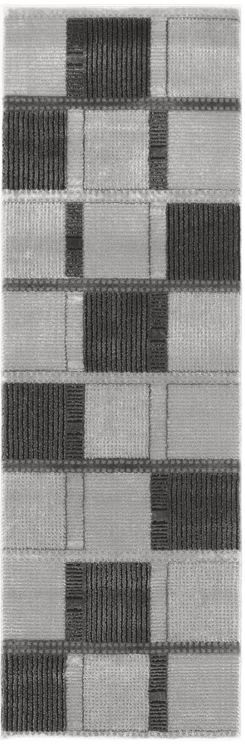 2' X 6' Grey Black Runner Rug