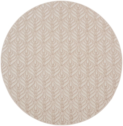 7’10” Ivory Grey Round Rug