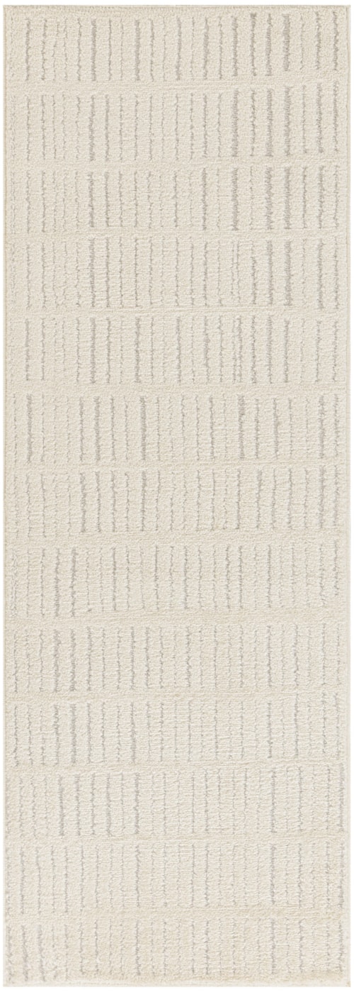 2'2" X 6' Ivory Grey Runner Rug