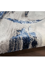 Inspire Me! Home Décor by Nourison Brushstrokes 9' x 12' Grey/Navy Rectangle Rug