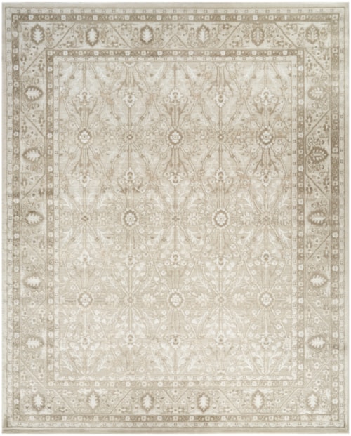 7'10" X 9'10" Ivory Taupe Rectangle Rug