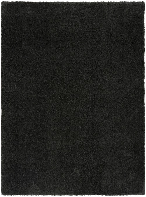 5'3" X 7'3" Black Rectangle Rug