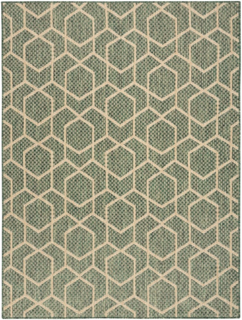 4' X 6' Green Rectangle Rug