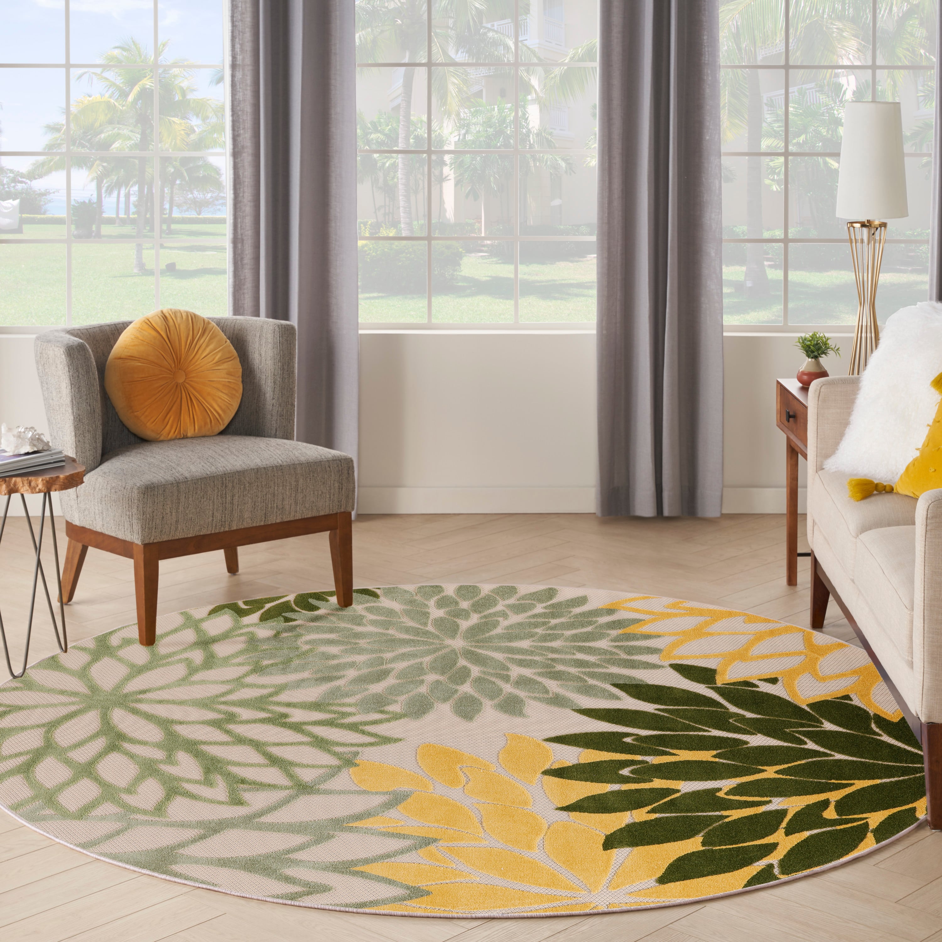 Nourison Aloha 5'3" Round  Rug