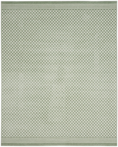 7'10" X 9'10" Green Rectangle Rug