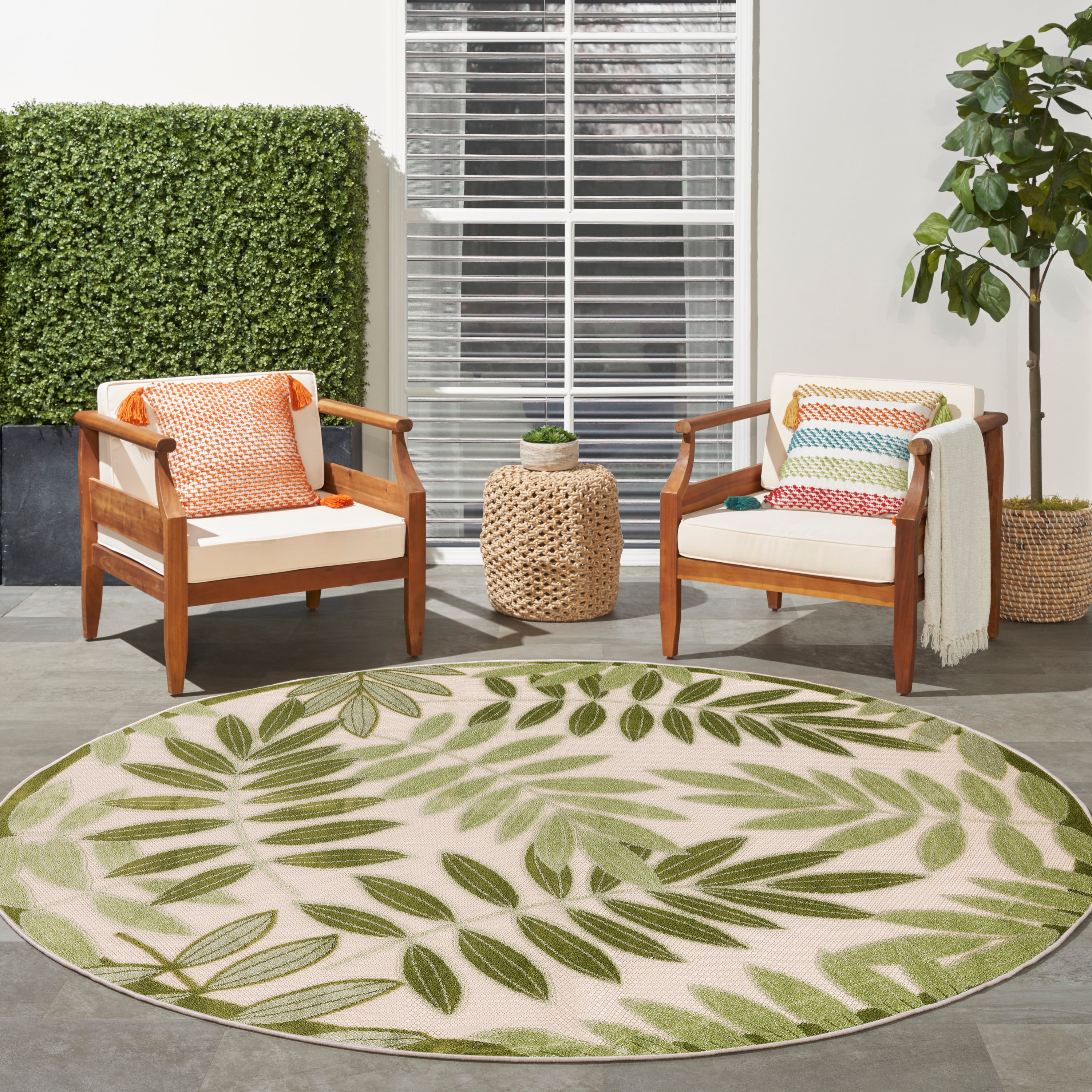 Nourison Aloha 5'3" Round  Rug