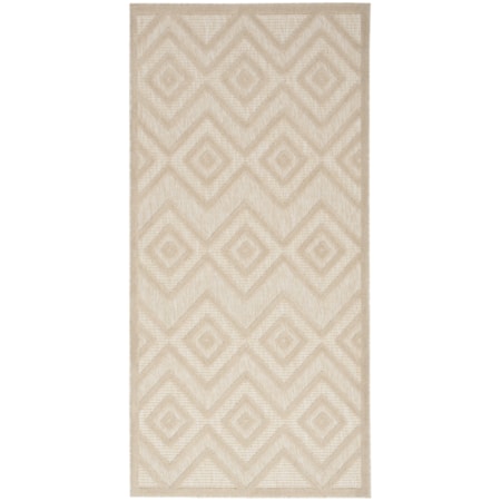 2' x 4' Cream Modern Rug