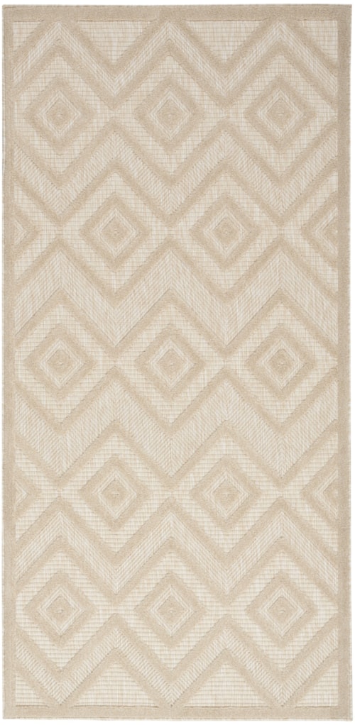 Versatile 2' X 4' Cream Modern Rug