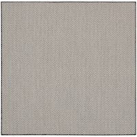 5' Ivory/Charcoal Square Rug