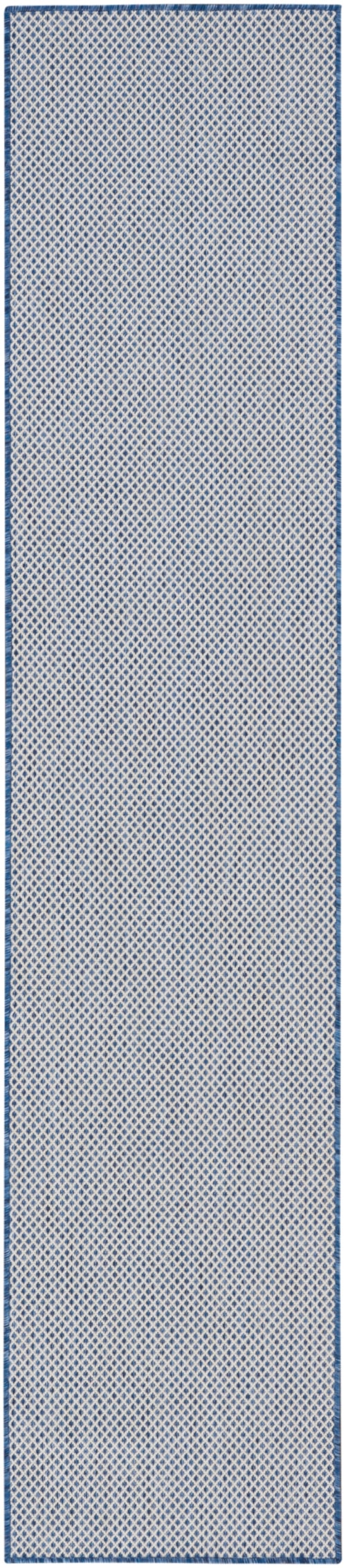2'2" x 8' Ivory Blue Runner Rug