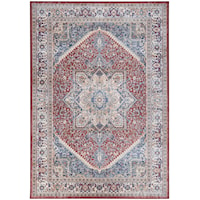 5' x 7' Red Blue Rectangle Rug