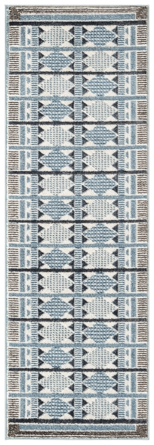 2' X 6' Blue Runner Rug