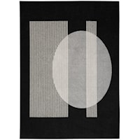 6' x 9' Blk/Grey Rectangle Rug