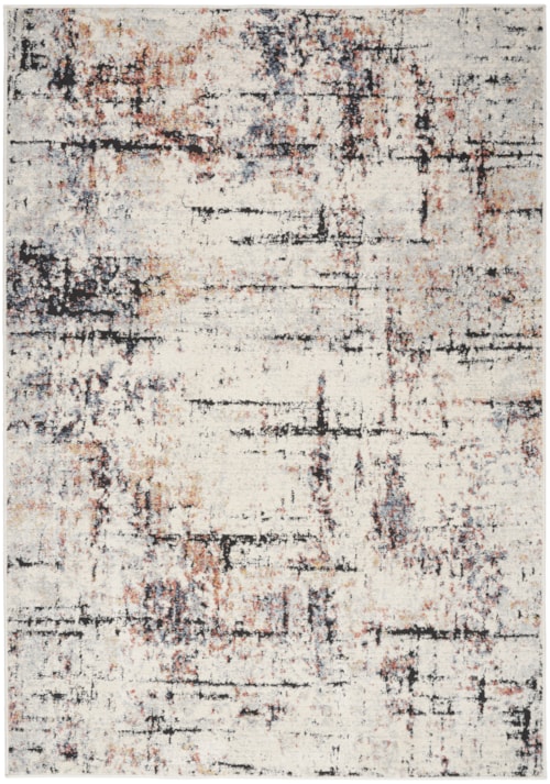 5'3" X 7' Ivory Multicolor Rectangle Rug