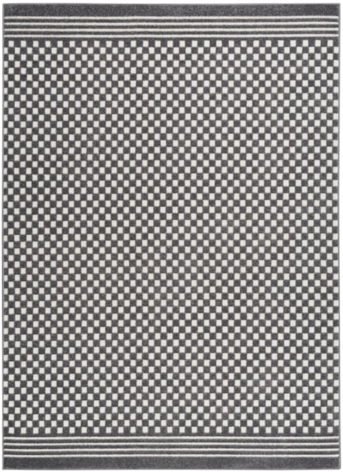6'7" X 9'2" Grey Rectangle Rug
