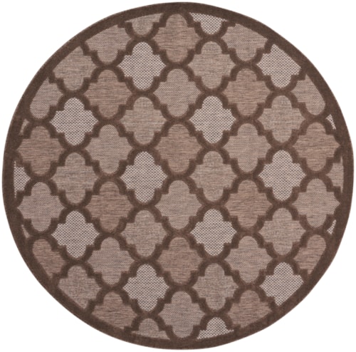 6' Round Brown Round Rug