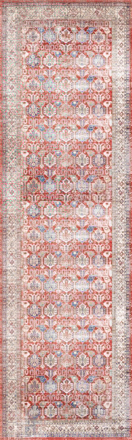 2'3" x 7'6" Red Runner Rug