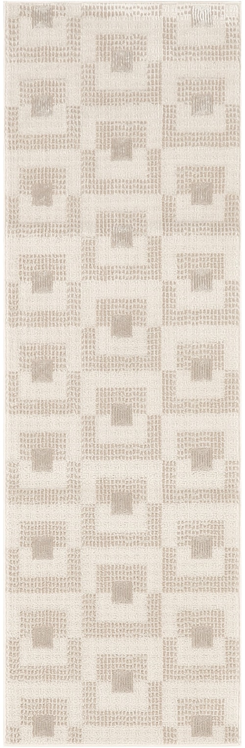 2' X 6' Ivory Beige Runner Rug