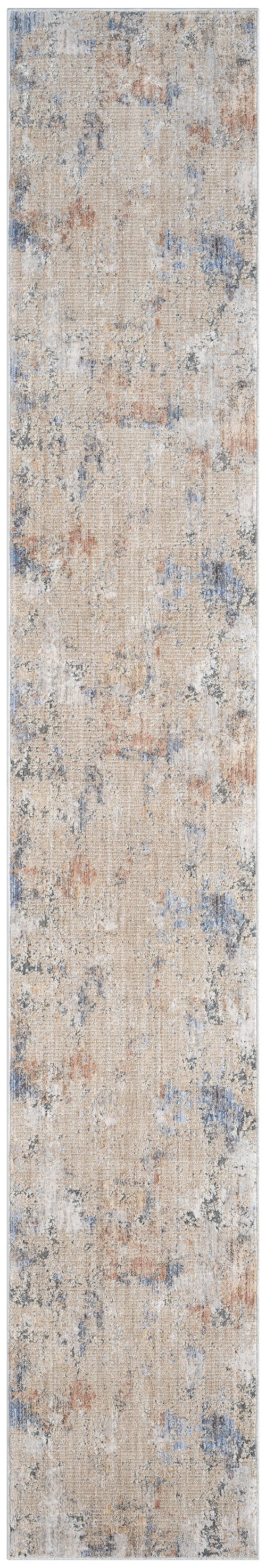 2'2" x 12' Beige Grey Rug