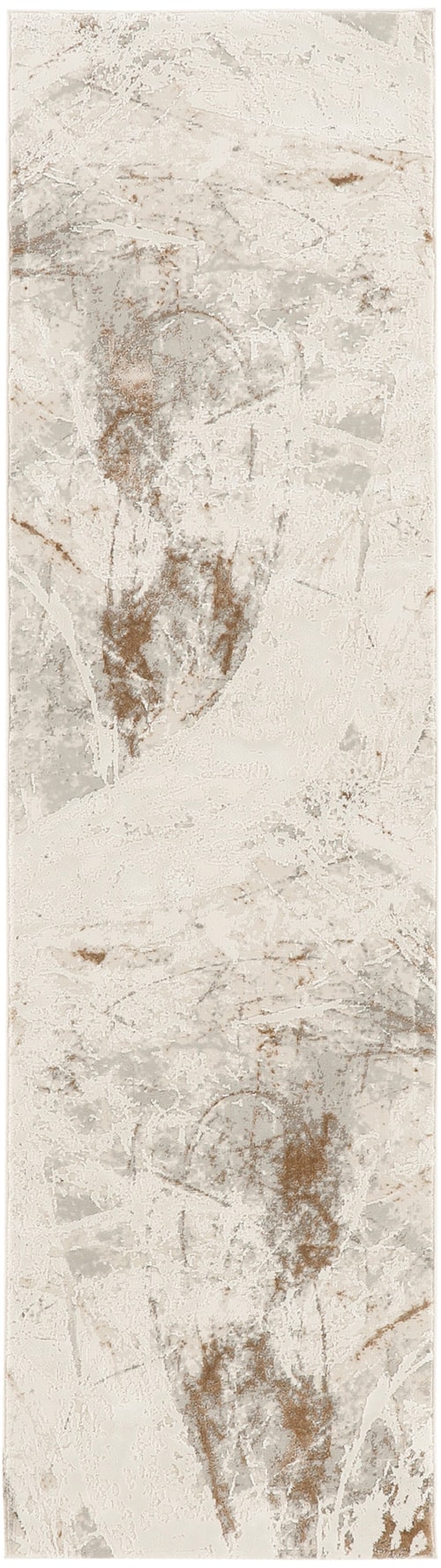2'3" x 7'6" Cream Grey Rug