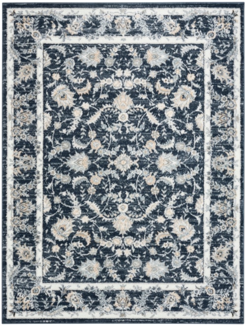 4' X 6' Slate/Ivory Rectangle Rug