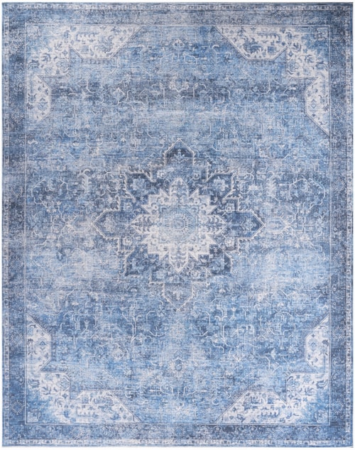 9'2" X 12' Blue Rectangle Rug