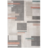 5'3" x 7'3" Beige Multicolor Rectangle Rug