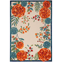 Aloha 5'3" X 7'5" Ivory Multicolor Outdoor Rug