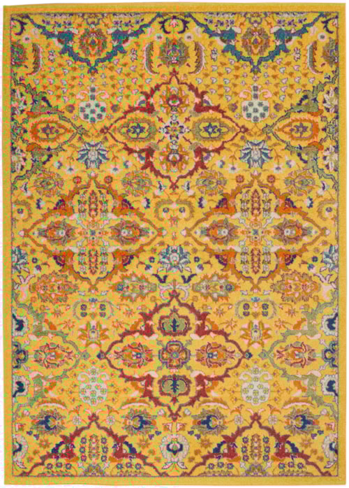 3' x 5' Yellow/Multi Rectangle Rug